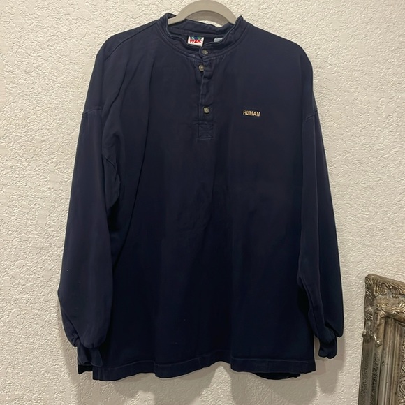 Vintage Wek human size small/medium navy long sleeve made in the USA - Picture 1 of 5